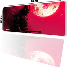 Sonic Touch Sonictouch Ultragrand Kızıl Samuray Gamer Oyuncu Xxl Kırmızı Klavye Mouse Pad 40X90CM