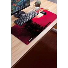 Sonic Touch Sonictouch Ultragrand Kızıl Samuray Gamer Oyuncu Xxl Kırmızı Klavye Mouse Pad 40X90CM