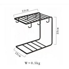 Xinhang Çoklu Kanca Sanat Kahve Fincanı Raf Cam Çay Organizatör Marc Tutucu Mutfak Depolama Organizasyon | Depolama Tutucular ve Amp;raflar (Yurt Dışından)