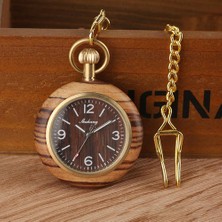 Xinhang Vintage Cebi Abanoz Dijital Kadran Büyük Cep Izle Vintage Ahşap Kuvars Cebi Hediye Pocket Watch | Cep ve Amp;fob Saatler (Yurt Dışından)