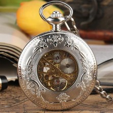 Xinhang Gümüş Hollow Çiçek Mekanik Cebi Erkek Manuel Mekanizması Cep Saati Fob Zincir Retro Kolye Timepiece Romen Numaraları | Cep ve Amp;fob Saatler (Yurt Dışından)