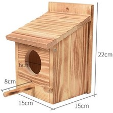 Xinhang Büyük Yuva Yuva Evi Kuş Evi Kuş Evi Kuş Kutusu Açık Birdhouse Ahşap Kutu Yuvarlak Kapı | Kuş Kafesleri ve Amp;yuvalar (Yurt Dışından)