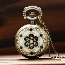 Xinhang (3061) Mini Boyutu Vintage Emaye Renkli Altın Folyolar Çiçek Cebi Kolye Kolye Parti Hediye | Cep ve Amp;fob Saatler (Yurt Dışından)