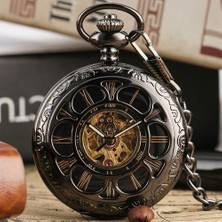 Xinhang Altın Romen Rakamları Otomatik Mekanik Cebi Hollow Balkabağı Çiçek Kapağı Kendini Sarma Retro Pocket Timepiece Reloj | Cep ve Amp;fob Saatler (Yurt Dışından)