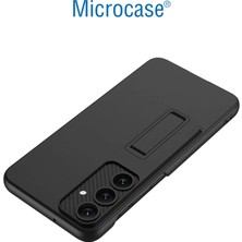 Microcase Samsung Galaxy S24 Plus ile Uyumlu Standlı Sert Plastik Mat Kılıf - AL3566