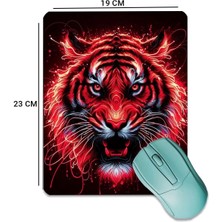 Sonic Touch Sonictouch Kırmızı Neon Kaplan Pürüzsüz Yüzey Kaymaz Taban Dikişsiz Kenar Gamer Oyuncu Mouse Pad 19X23CM