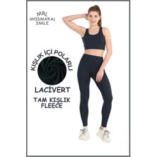 Miss Maral Kadın Kışlık Içi Polarlı Lacivert Yüksek Bel Toparlayıcı Tayt Curve High Waist Fleece Winter 11024