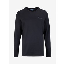 Discovery Expedition Siyah Erkek Bisiklet Yaka Relaxed Fit Uzun Kollu T-Shirt D4WM-TST3275