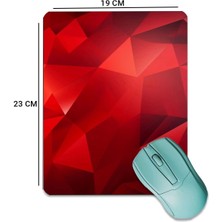 Sonic Touch Sonictouch Kızıl Prizma Pürüzsüz Yüzey Kaymaz Taban Dikişsiz Kenar Gamer Oyuncu Kırmızı Mouse Pad 19X23CM