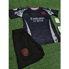 Breathless Arsenal 2024/25 Yeni Sezon Bukayo Saka Deplasman Çocuk Forması 4'lü Set  (Black)