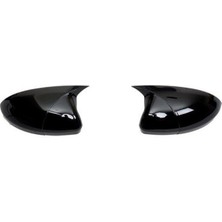 Woodhub Opel Corsa Uyumlu C Batman Yarasa Ayna Kapağı Piano Black / 2000-2006