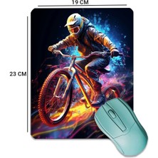 Sonic Touch Sonictouch Dağ Bisikleti Temalı Pürüzsüz Yüzey Kaymaz Taban Dikişsiz Kenar Gamer Oyuncu Mouse Pad 19X23CM