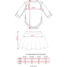 Minipodyum Kız Bebek Noel Konseptli Alttan Çıtçıtlı Tüllü Etekli Yılbaşı Temalı Ikili Takım