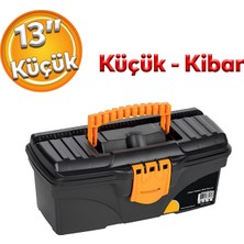 Rodex Takım Çantası Alet Çanta Bölmeli Taşınabilir Kulplu Plastik Açma Kapatmalı 13'' Inç Organizer