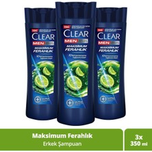 Clear Men Kepeğe Karşı Etkili Şampuan Maksimum Ferahlık 350 Ml X3