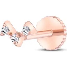 Safir Kuyumculuk Sparkle 0,03ct Pırlanta Piercing-Tragus