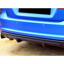 Woodhub Volkswagen Jetta R Difüzör 2011-2012-2013 (Plastik) Parlak Siyah Arka-Bodykit-Difizör-Ek