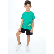 Toontoy Erkek Çocuk Baskılı Şortlu Takım