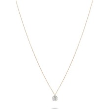 Safir Kuyumculuk 0,21ct Baget Kesim Pırlanta Taşlı Kolye - 14 Ayar Altın Anka Kolye