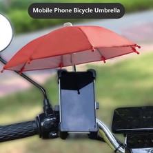 Kagen Cep Telefonu Şemsiye Motosiklet Standı Su Geçirmez Rüzgar Geçirmez Güneşi Önlemek Taşınabilir Mini Şemsiye Sürme Siyah (Yurt Dışından)