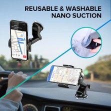 Kagen [yeni Ürün] Getıhu Araç Telefonu Tutucu 360° Ön Cam Mobil Hücre Desteği Akıllı Telefon Evrensel Montaj Standı Iphone 12 11 7 8 Samsung Huawei (Yurt Dışından)