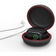 Kagen Redcolourful Taşınabilir Şarj Tutucu Dock Şarj Kılıfları Sert Koruyucu Seyahat Çantası Apple Watch Şarj Cihazı Serisi 1 2 3 Akıllı Spor Aksesuarı (Yurt Dışından)