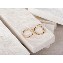 Safir Kuyumculuk Altın Halka Küpe Medium