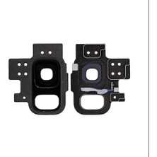 Gmr Samsung Uyumlu S9 G960 Kamera Lensi Metal Çerçeveli Siyah