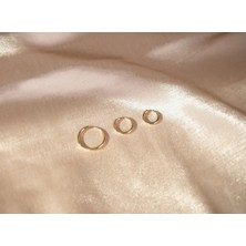 Bombeli Minik Altın Halka Küpe Xsmall