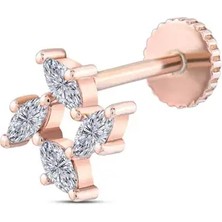 Marquise 0,18ct Markiz Pırlanta Piercing-Tragus