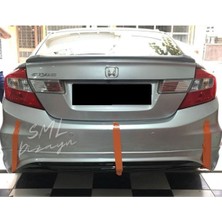 Woodhub Honda Civic Fb7 (2012-2016) Modulo Arka Ek-Difüzör (Plastik) Boyasız Fb7 Arka-Difizör-Bodykit-Ek