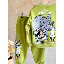 Tude Kids Mickey Mouse Safari Baskılı Erkek Çocuk Alt Üst Takım