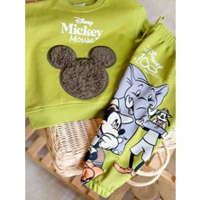 Tude Kids Mickey Mouse Safari Baskılı Erkek Çocuk Alt Üst Takım