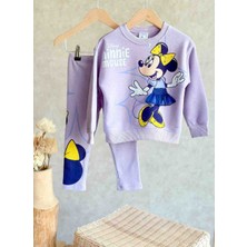 Tude Kids Minnie Mouse Baskılı Kız Çocuk Taytlı Alt Üst Takım