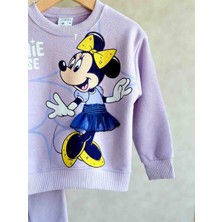 Tude Kids Minnie Mouse Baskılı Kız Çocuk Taytlı Alt Üst Takım