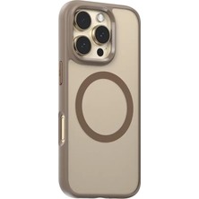 Blueo iPhone 16 Pro Max Uyumlu Gold Skin-Friendly Anti-Drop Magnetic Magsafe Gen.2 Telefon Kılıfı