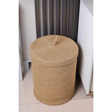 Premium Naturel Kapaklı Kirli Sepeti 5040 35 x 40