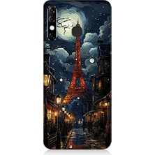 Teknomeg Infinix Hot 8 Uyumlu Paris Sokakları  Desenli Silikon Kılıf