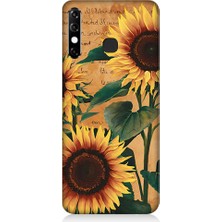 Teknomeg Infinix Hot 8 Uyumlu Ayçiçekleri  Desenli Silikon Kılıf