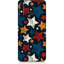 Teknomeg Infinix Hot 8 Uyumlu Yıldız Deseni  Desenli Silikon Kılıf