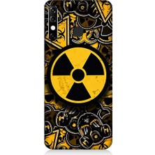 Teknomeg Infinix Hot 8 Uyumlu Nükleer Sembol  Desenli Silikon Kılıf