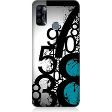 Teknomeg Infinix Hot 9 Uyumlu Sayısal Karmaşa  Desenli Silikon Kılıf