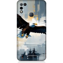 Teknomeg Infinix Hot 10 Play Uyumlu Uçan Kartal  Desenli Silikon Kılıf