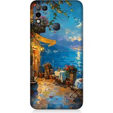 Teknomeg Infinix Hot 10 Play Uyumlu Renkli Sahil  Desenli Silikon Kılıf