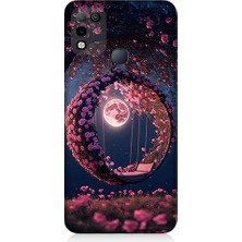 Teknomeg Infinix Hot 10 Play Uyumlu Ay ve Kalp  Desenli Silikon Kılıf