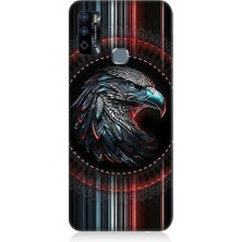 Teknomeg Infinix Hot 9 Uyumlu Kartal Baş  Desenli Silikon Kılıf