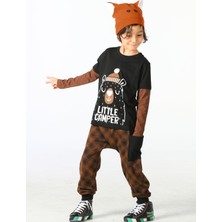 Camper Kahve Desenli Pantolon Takım