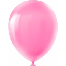 Parti Furyası 50 Adet  Pembe  lateks Helyum Uyumlu Balon+Pembe Balon Doğum Günü Parti Süsleme Helyum Uyumlu