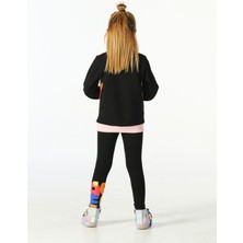 Alphabet Desenli Kız Çocuk Sweatshirt Takım