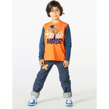 Trouble Maker Denim Pantolon +T-Shirt Takım